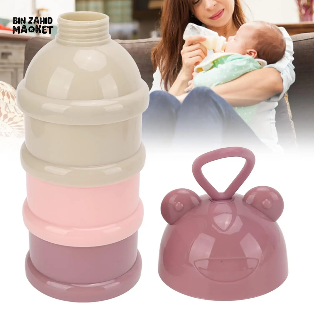PORTABLE BABY MILK POWDER BOX REMOVABLE & EASY-TO-CARRY TODDLER SNACK CONTAINER