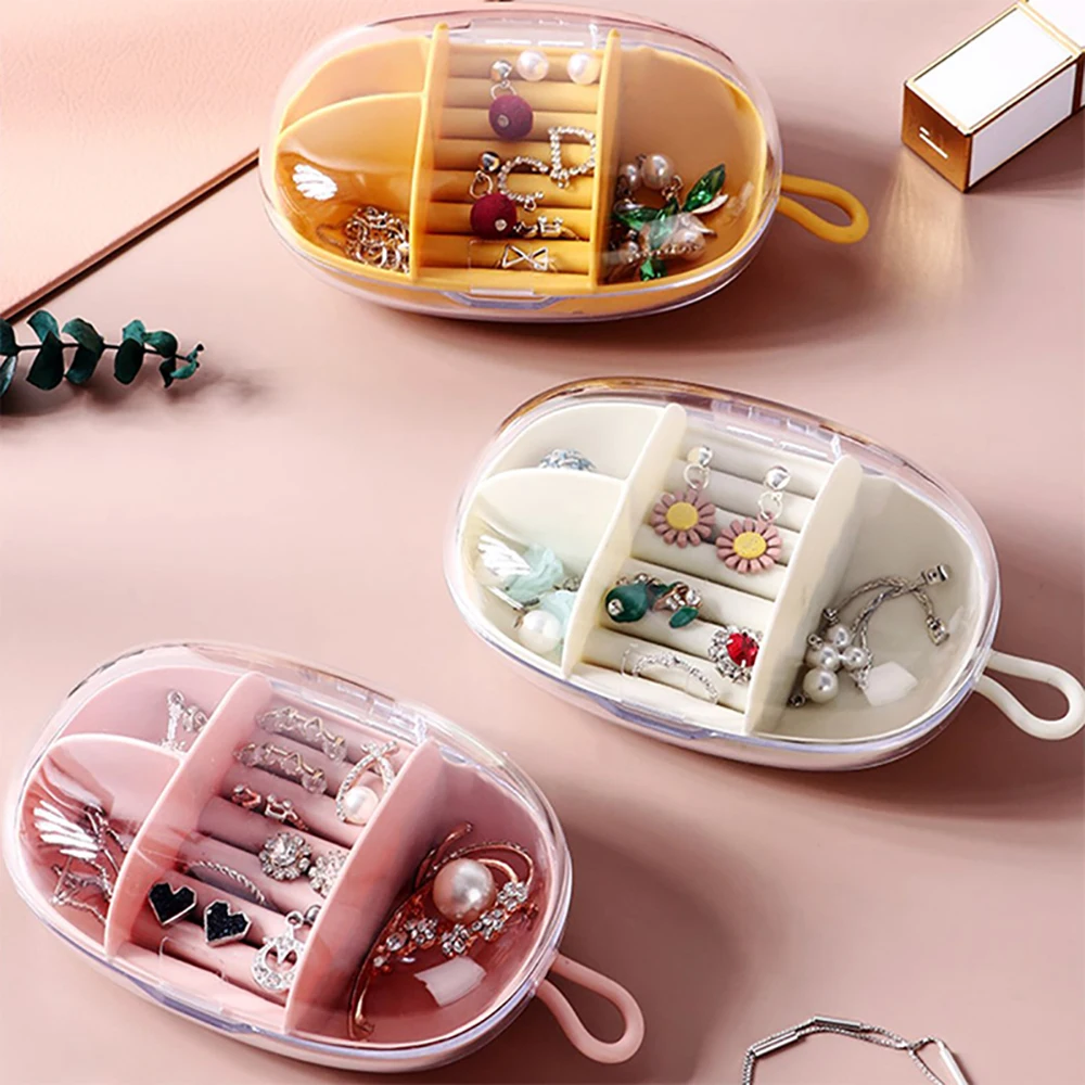 PORTABLE TRAVEL MINI JEWELRY BOX STORAGE CASE FOR WOMEN AND GIRLS