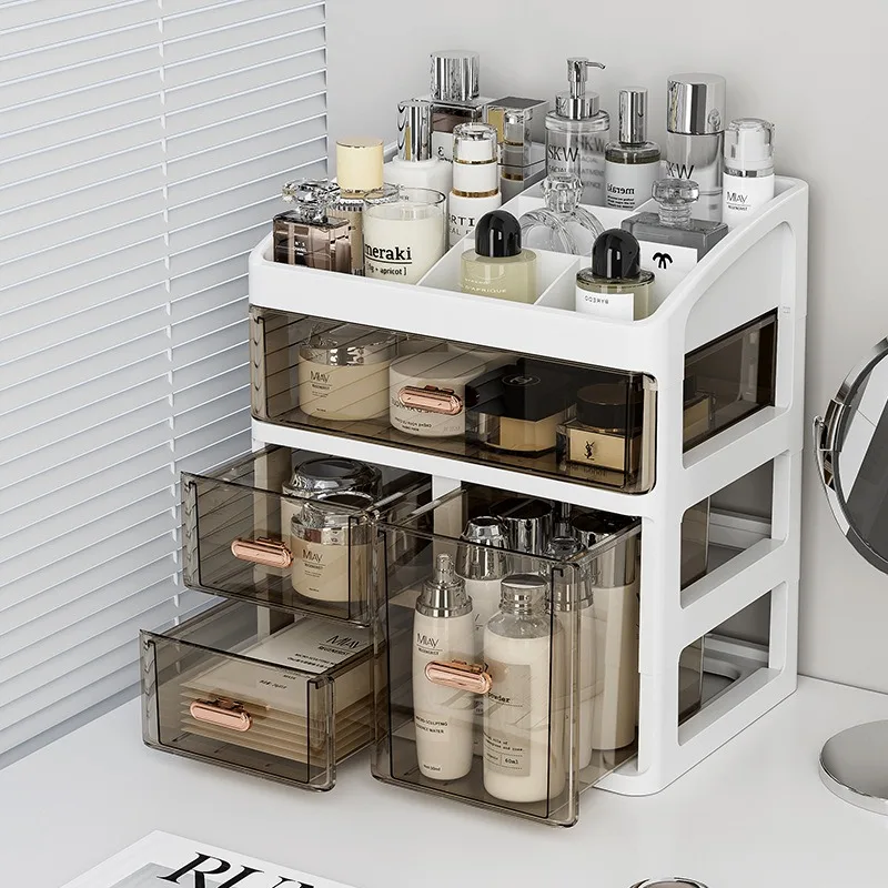 DESKTOP STORAGE BOX SKINCARE RACK STATIONERY DRAWER