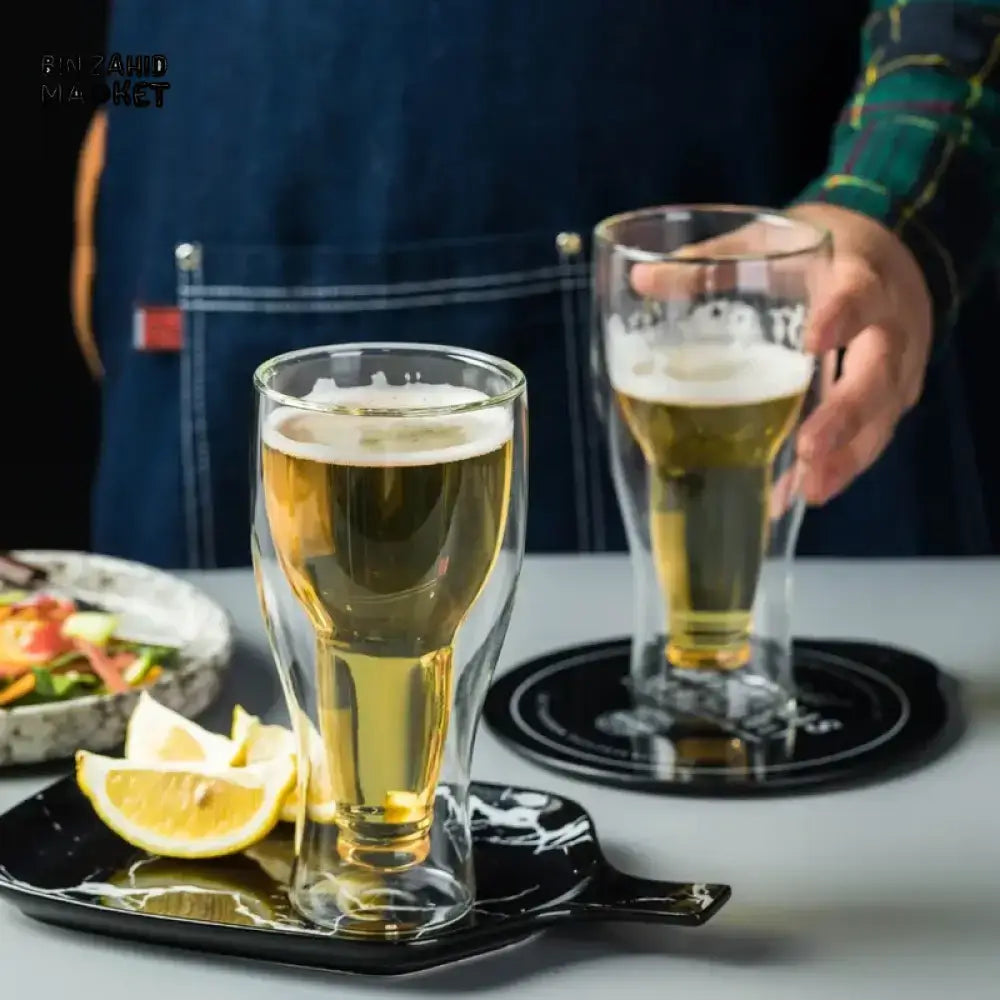 INVERTED BOTTLE GLASS – DOUBLE-LAYER CREATIVE CUP - MEDIUM