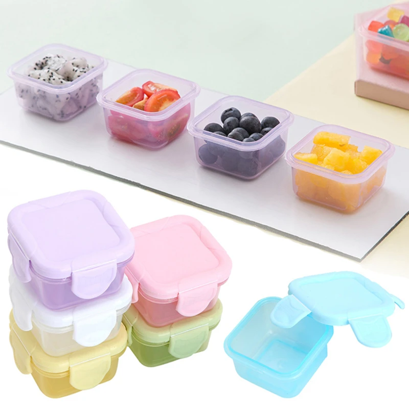 PACK OF 4 – 60ML FOOD-GRADE SEALABLE STORAGE BOXES – BABY FOOD, JAM, LUNCH