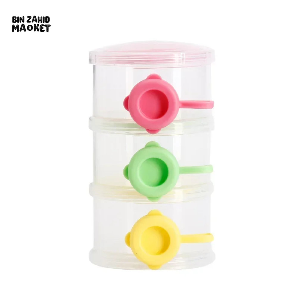 3-LAYER 360ML BPA-FREE BABY MILK POWDER BOX SIDE OPEN FOOD STORAGE CONTAINER