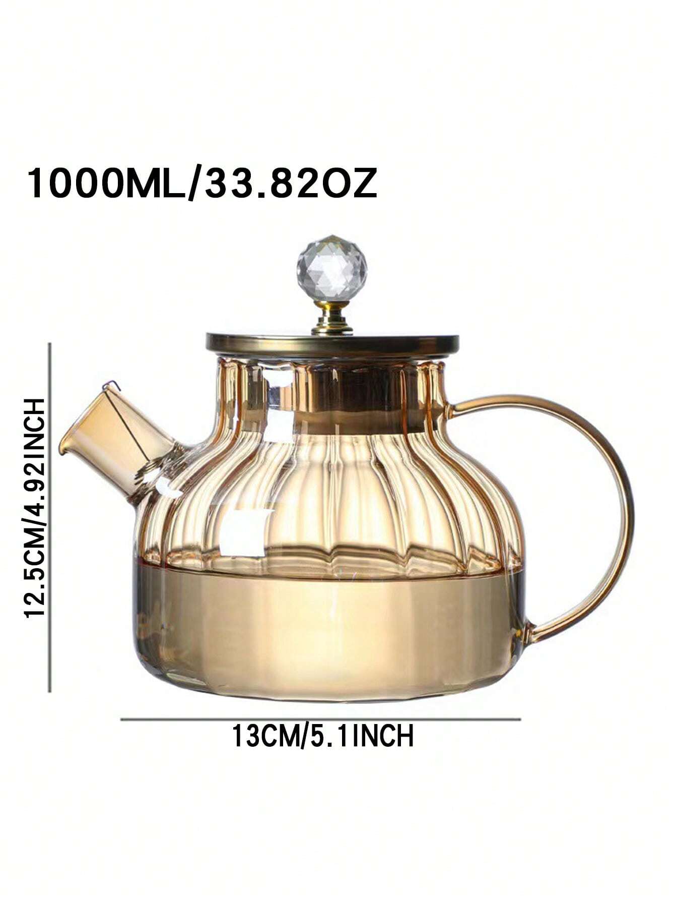 BOROSILICATE GLASS COOKING TEA POT