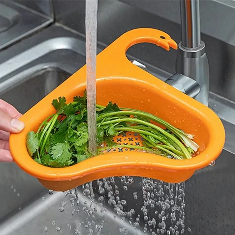 SINK SWAN DRAIN BASKET MULTI-FUNCTIONAL KITCHEN WATER FILTER RACK