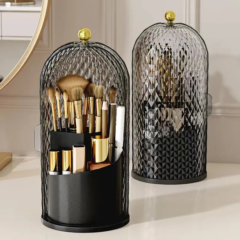 LUXOR ROTATING MAKEUP BRUSH HOLDER - DIAMOND CAGE