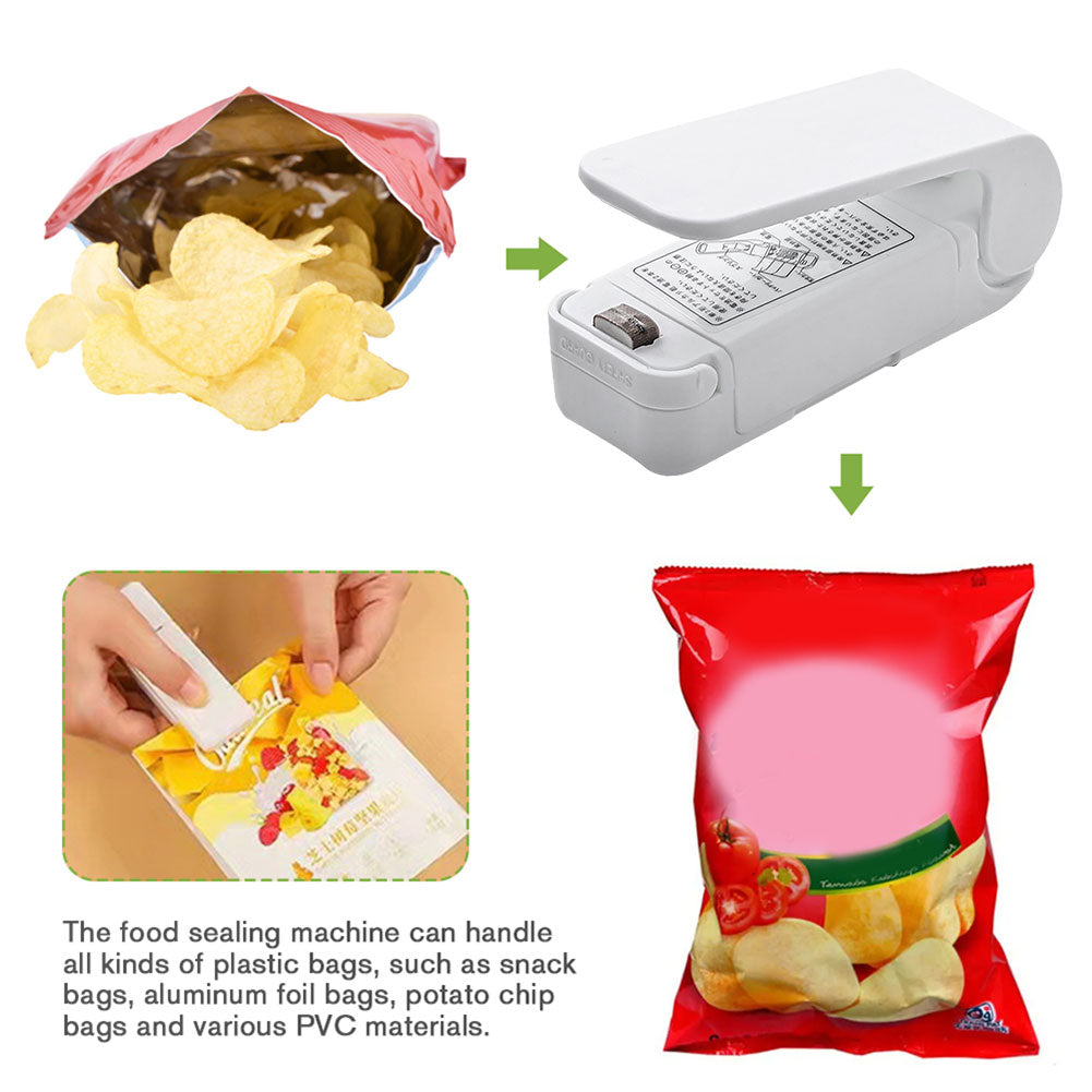 PORTABLE MINI HEAT SEALER FOR FOOD & SNACK STORAGE