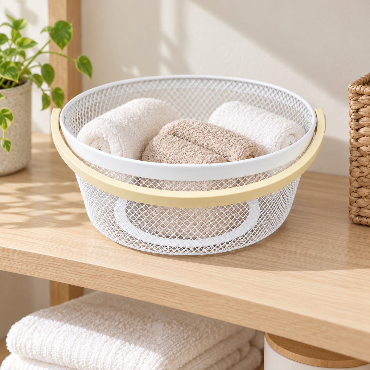 Danny Home Round Mesh Storage Basket - 25x25x18cm