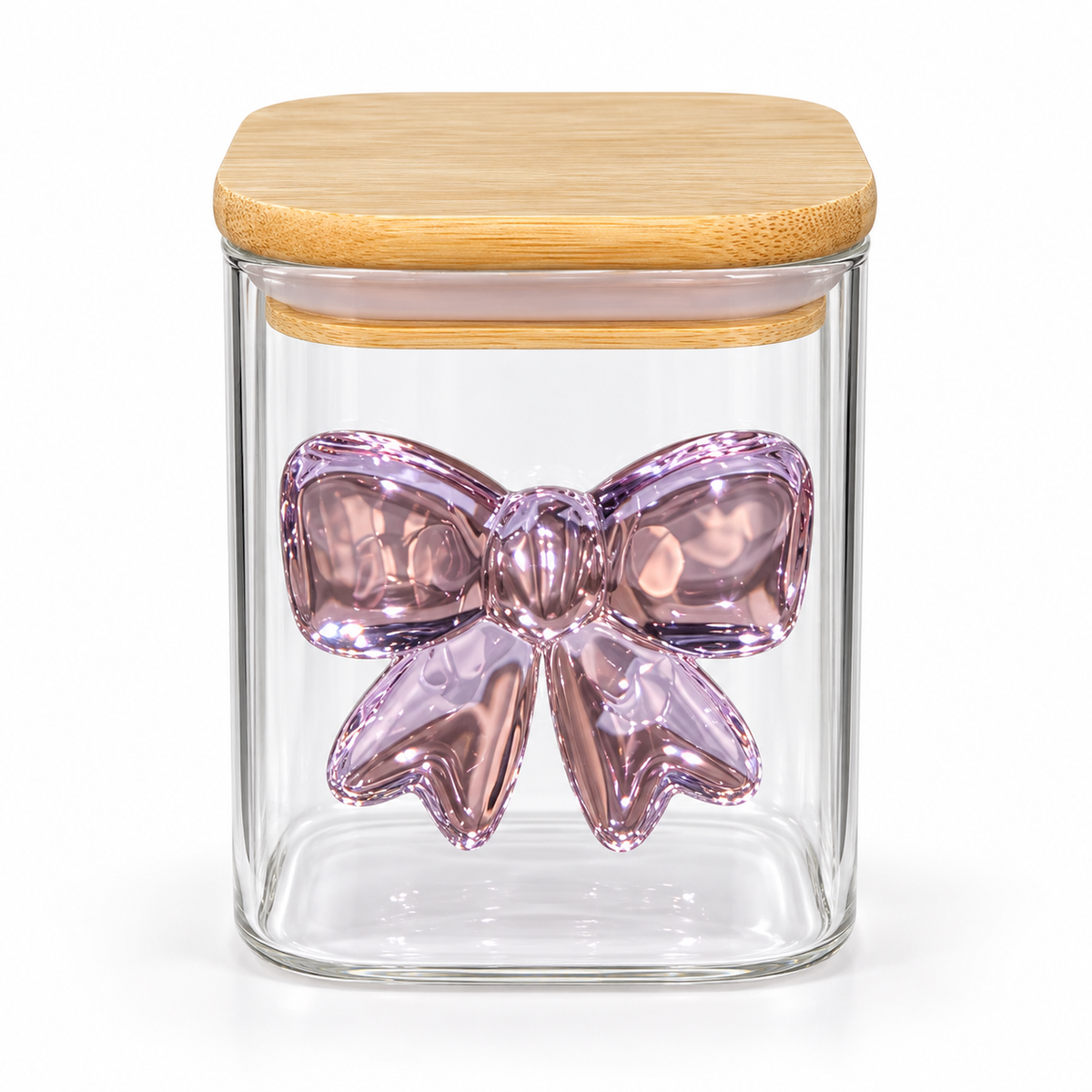 Glasslux Bow Airtight Jar With Lid - 500 ml