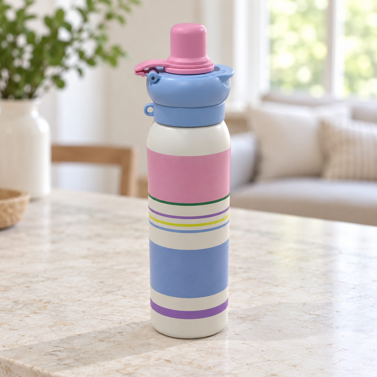 Pastel Stripe Water Bottle