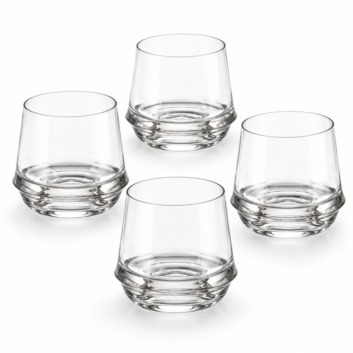 Danny Home 4 Piece Faceted Tumbler Set - 385 ml