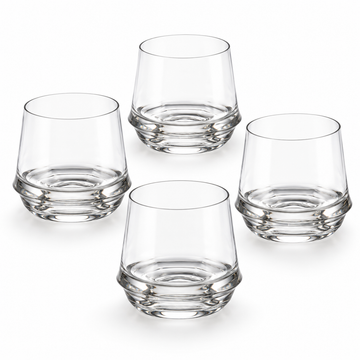 Danny Home 4 Piece Faceted Tumbler Set - 385 ml
