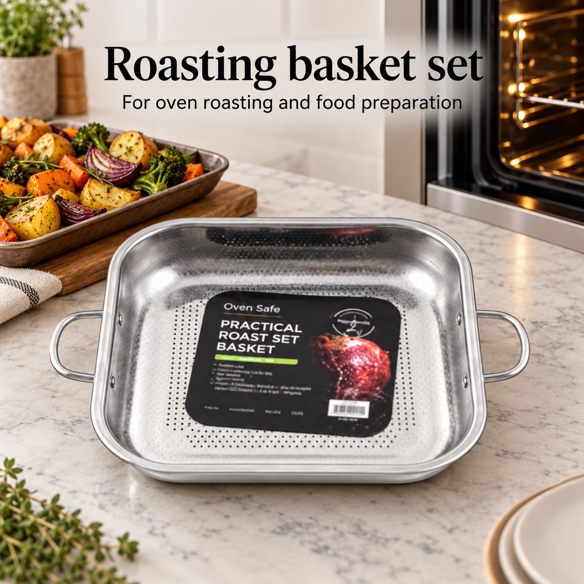 Danny Home Roasting Basket Set - 21.8x21.8cm