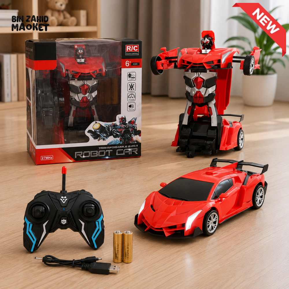 2-IN-1 RC TRANSFORMING ROBOT CAR