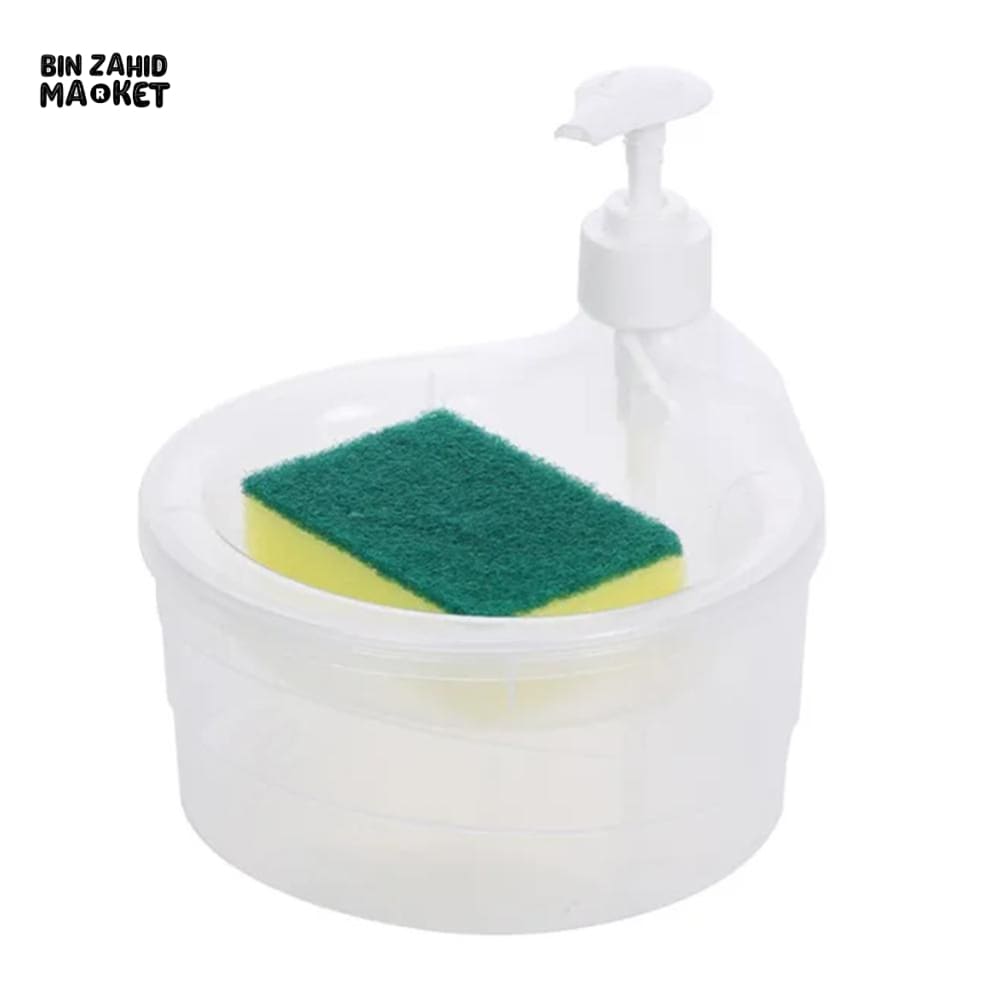 2-IN-1 SOAP PUMP & SPONGE CADDY – COUNTERTOP SINK ORGANIZER