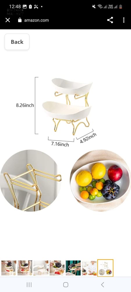 2 LAYERS CERAMIC FRUIT PLATTER