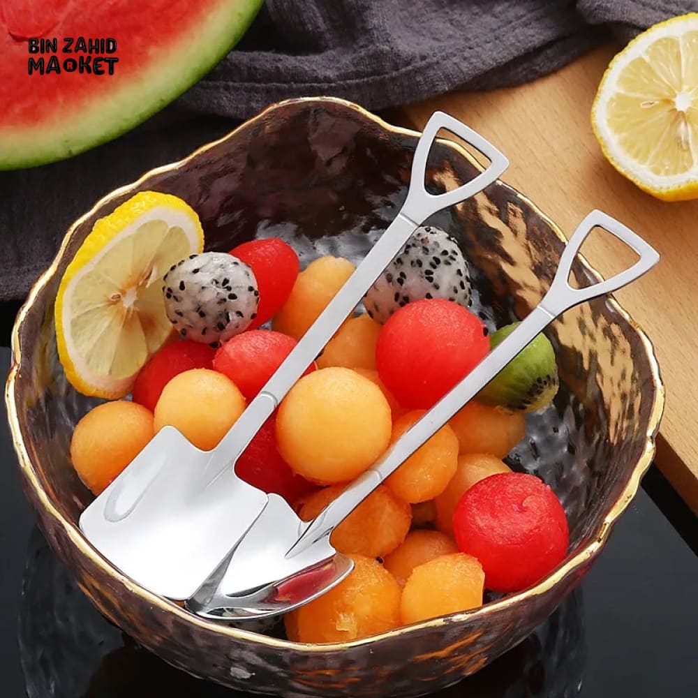 2 PIECES FLAT SHOVEL SPOON SET