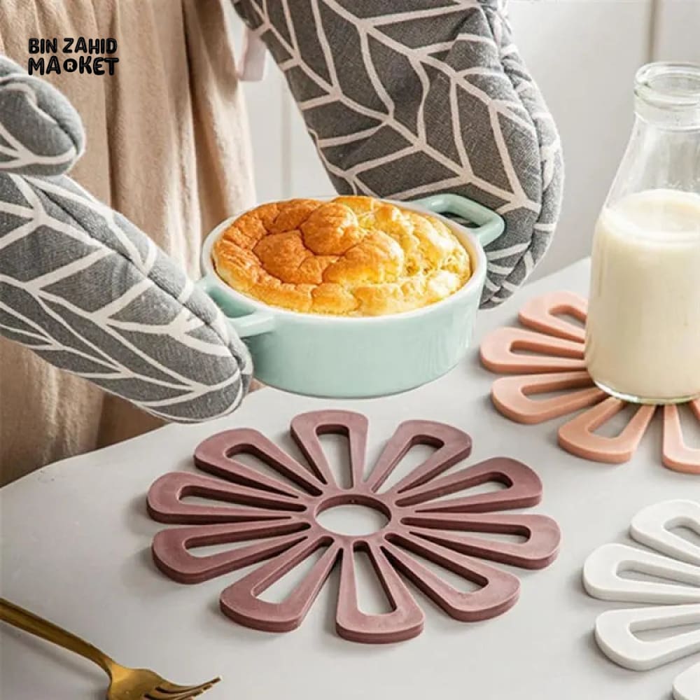 2 PIECES PETAL SILICONE HEAT INSULATION PAD