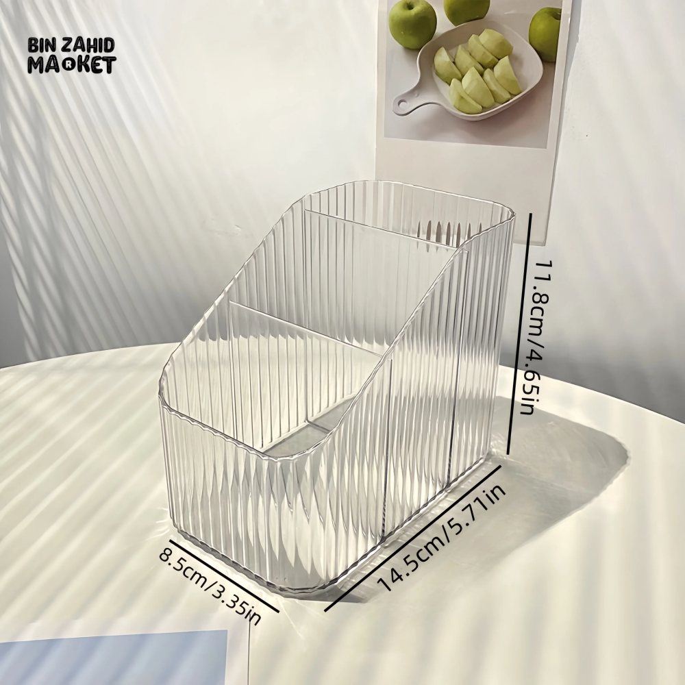 2 PIECES SET LUXURY TRANSPARENT MAKEUP ORGANIZER NORDIC STYLE COSMETIC STORAGE BOX