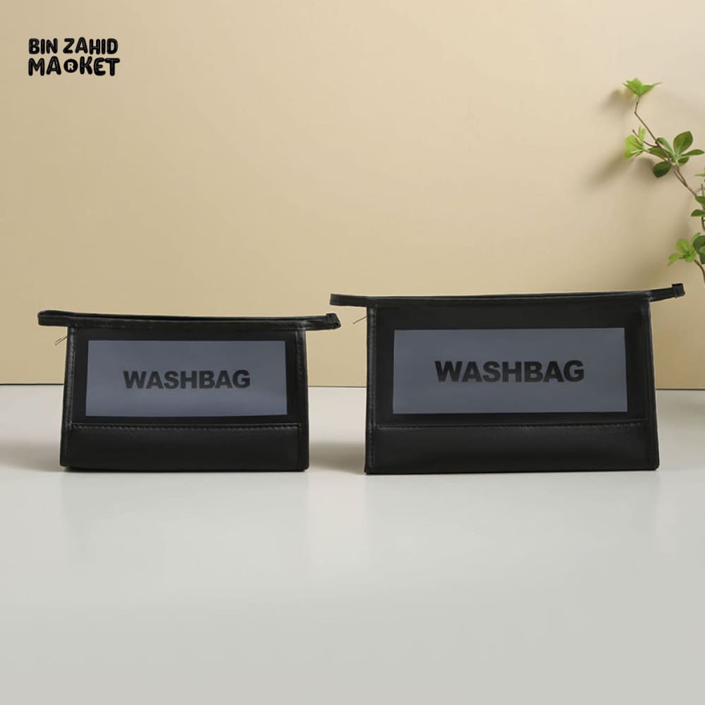 2 PIECES WASH DAY POUCH SET – TRAVEL & COSMETIC BAGS