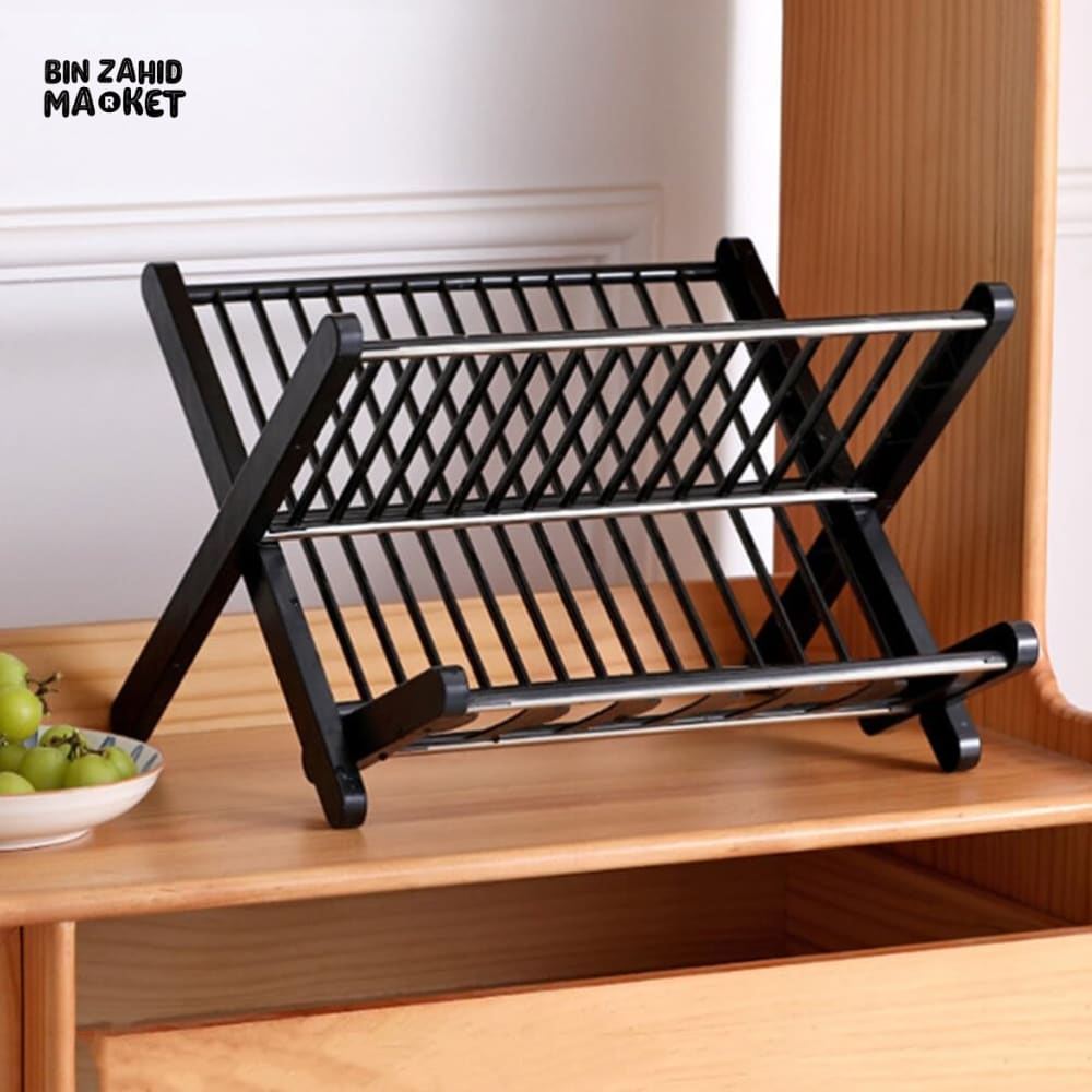 2-TIER FOLDABLE KITCHEN DISH DRYING RACK - Dish & Sink Organizers