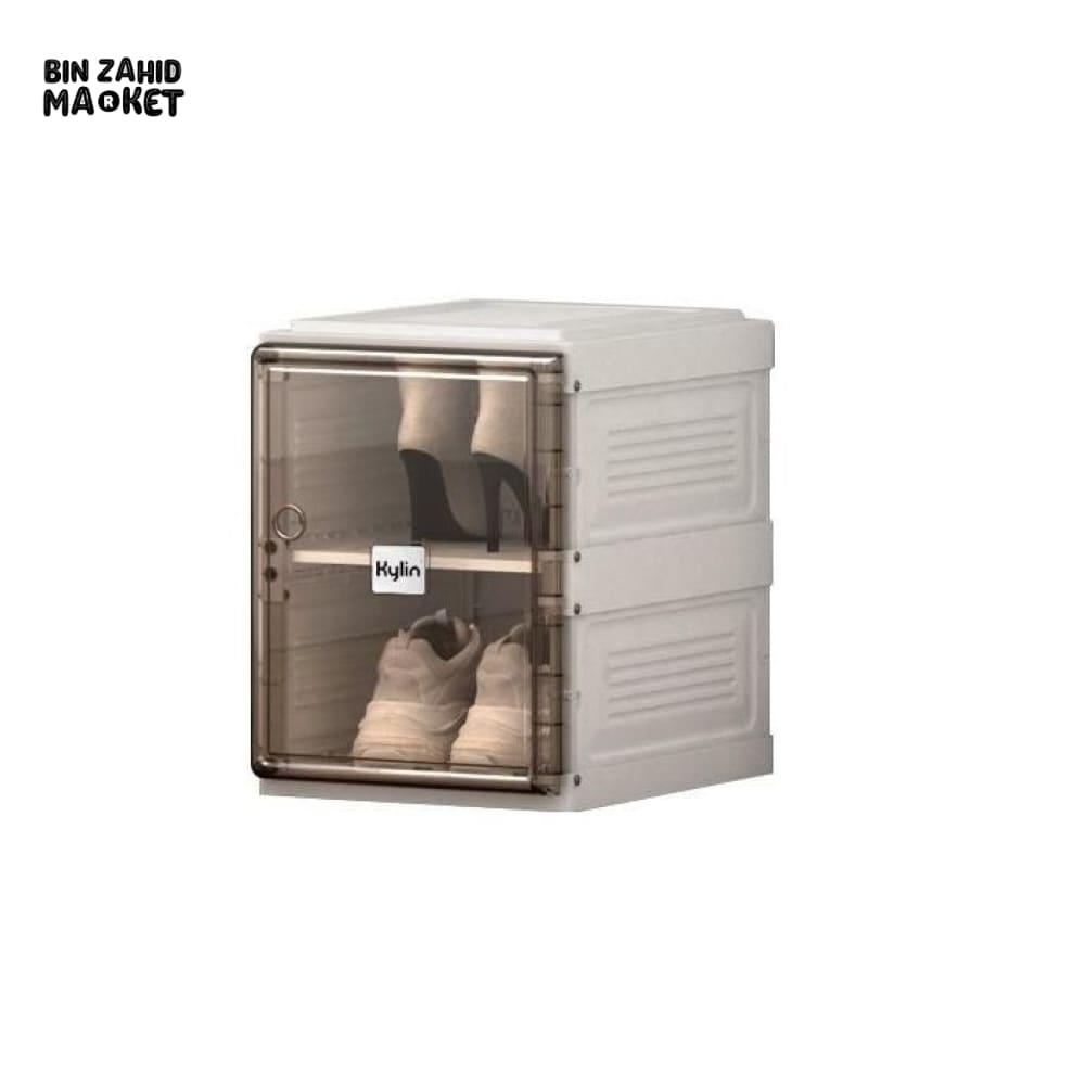 2-TIER LUXURY STACKABLE SHOE STORAGE BOX WITH TRANSPARENT DOOR – MODERN WARDROBE & ENTRYWAY ORGANIZER