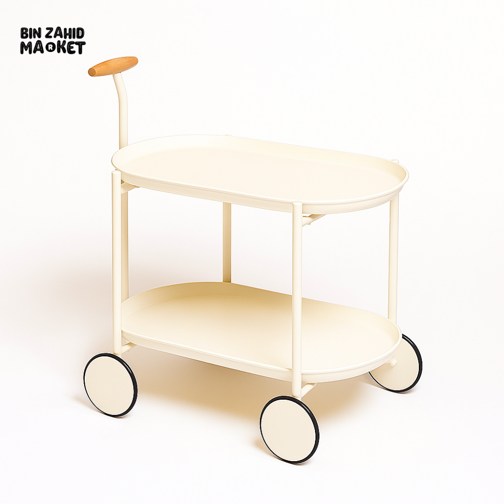 2 Tier Utility Storage Coffee & Tea Serving Trolley