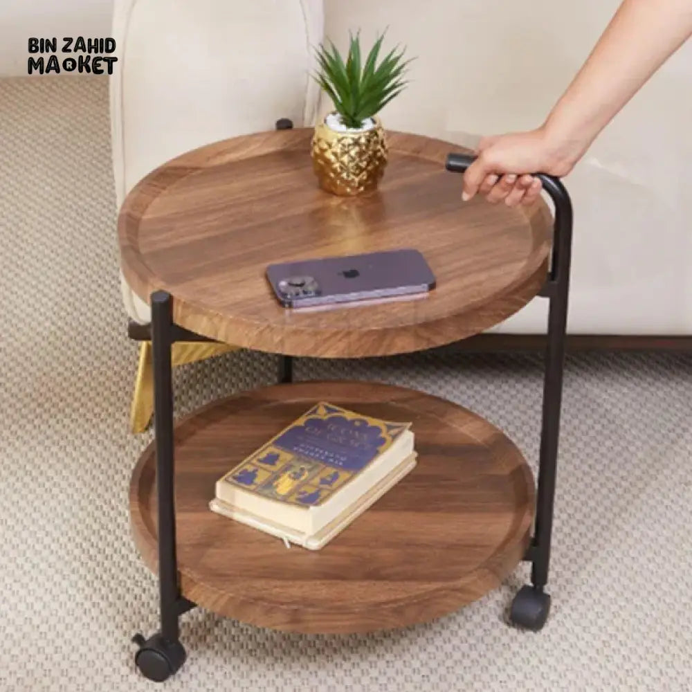 2 Tier Wooden Serving Trolley