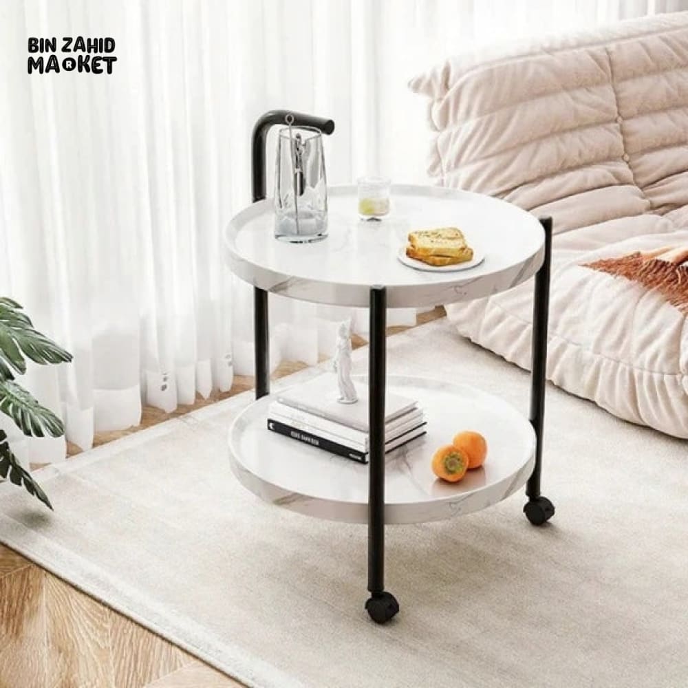 2 Tier Wooden Serving Trolley