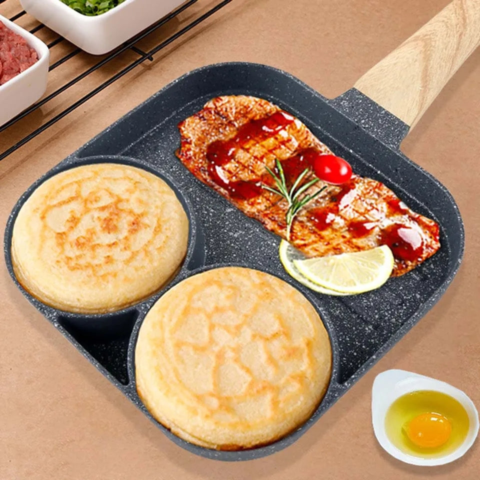 3IN1 MARBLE COATED FRYING PAN WITH GRILL