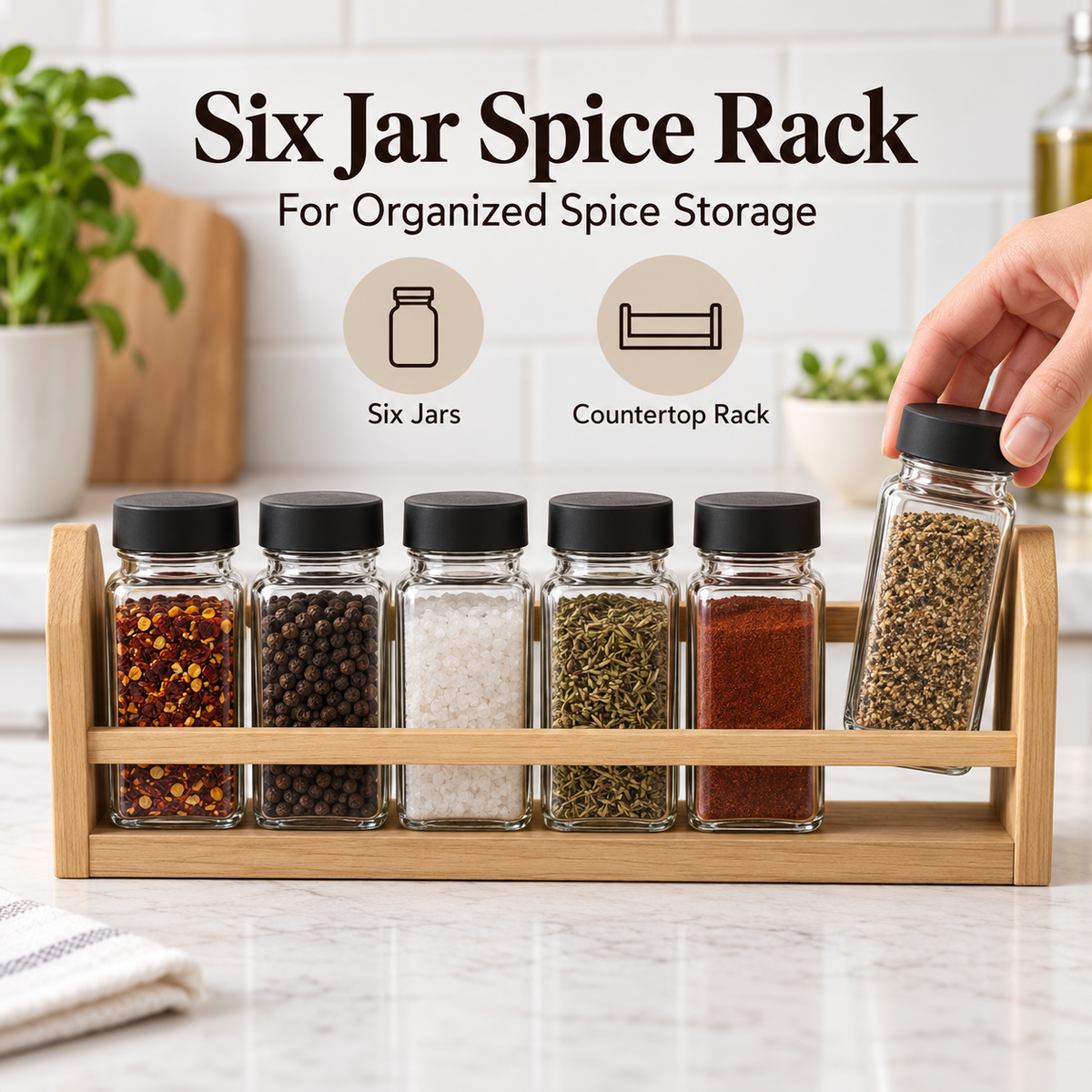 7 Piece Jar Spice Rack