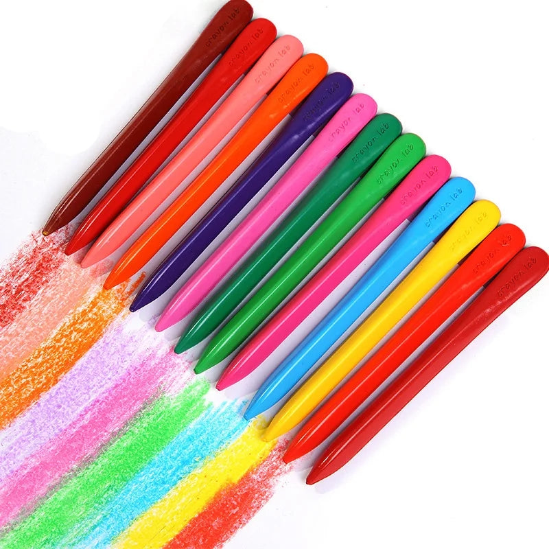 12 PIECES PLASTIC CRAYONS SET