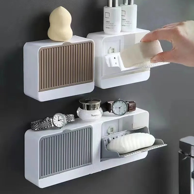 WALL MOUNTED DOUBLE SIDED SOAP BOX