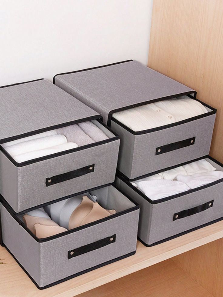 2X DRAWERS FABRIC STORAGE BOX