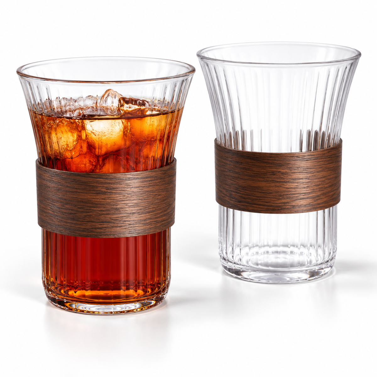 Danny Home 2 Piece Textured Glass Set - 310 ml