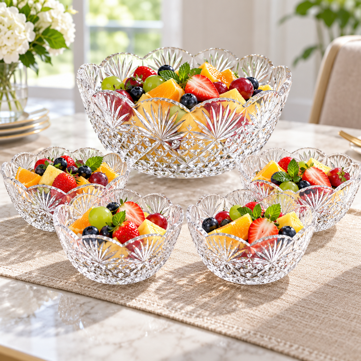 Danny Home 5 Piece Cut-Pattern Bowl Set