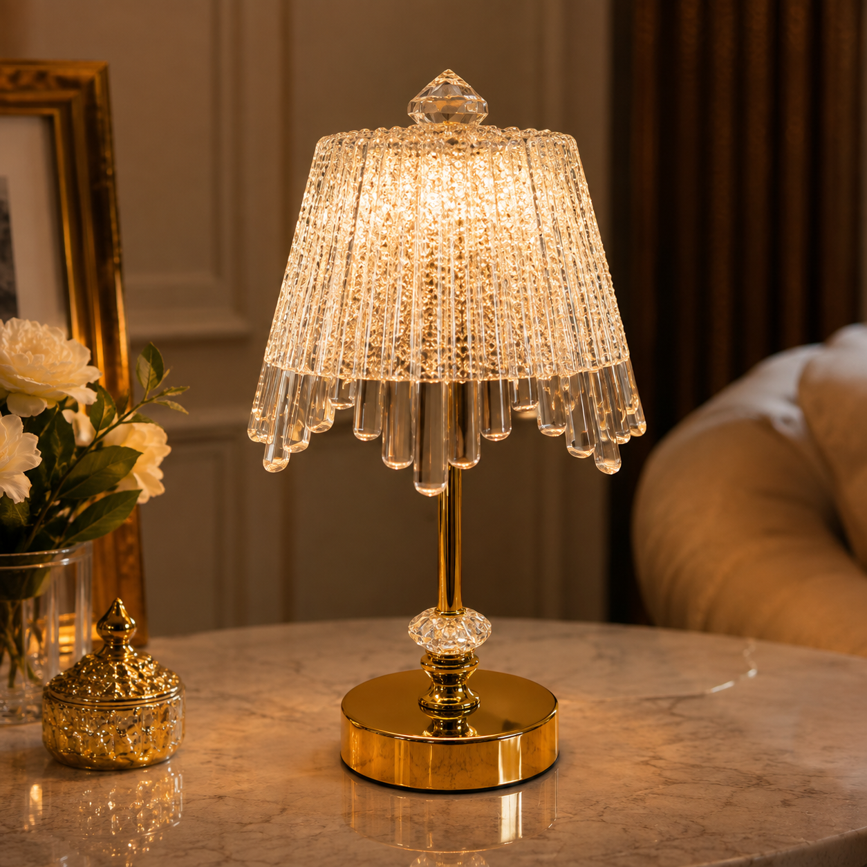 LUXURY CRYSTAL TABLE LAMP