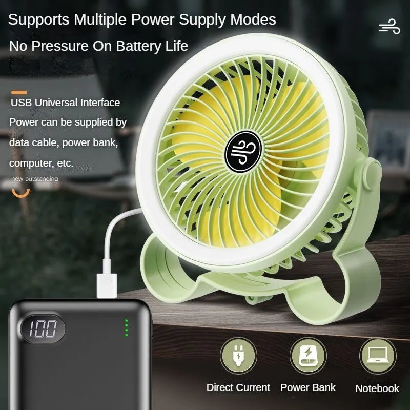 RECHARGEABLE STAND FAN LIGHT