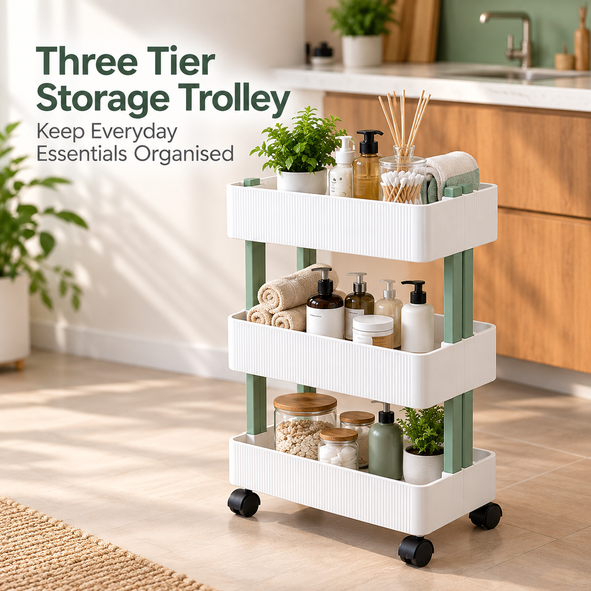 3 - Tier Storage Trolley