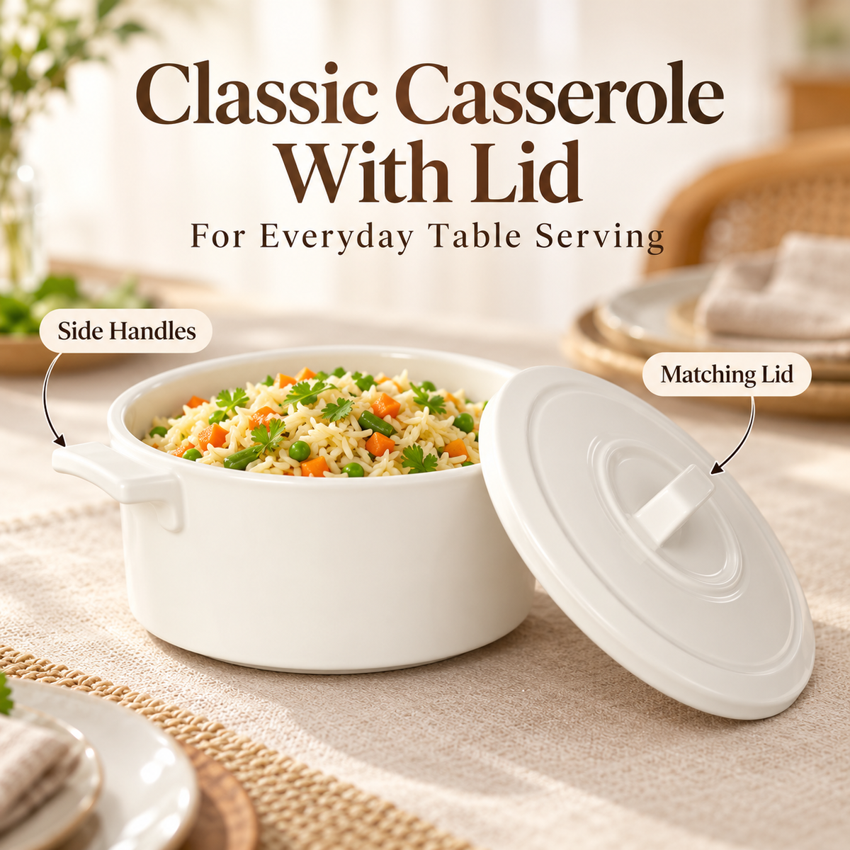 Danny Home Classic Casserole With Lid - 3 Liters