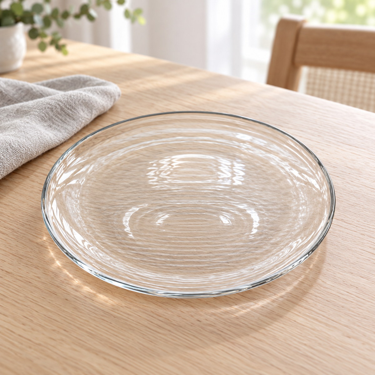 Danny Home Clear Textured Plate - 13 Inches