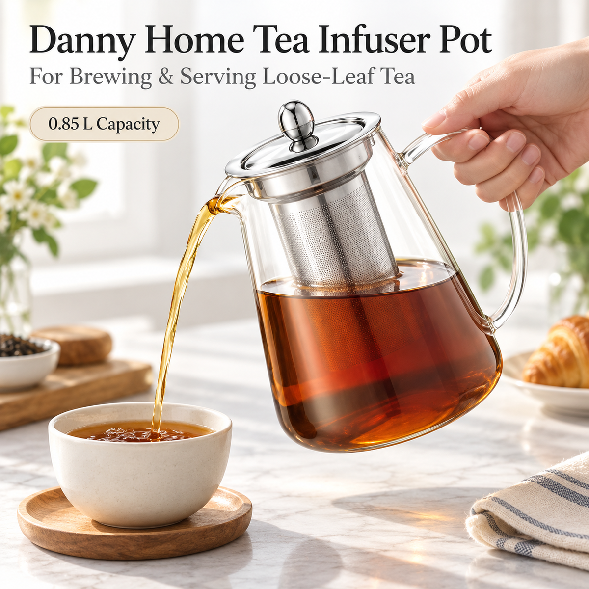 Danny Home Tea Infuser Pot - 0.85 Litre