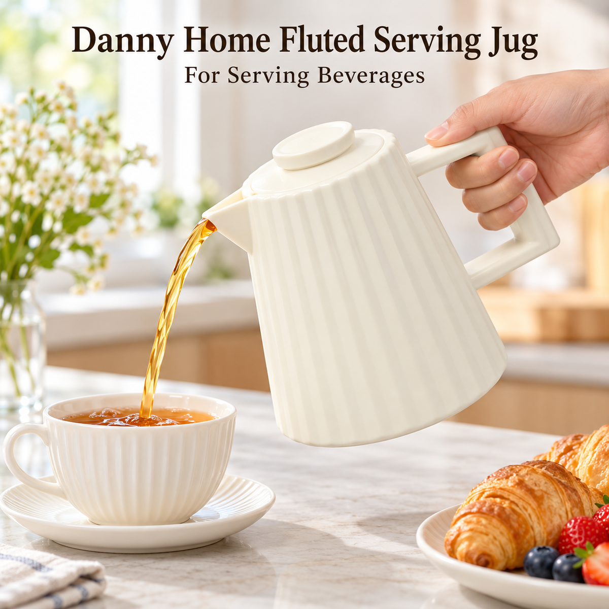 Danny Home Fluted Serving Jug - 1 Litre