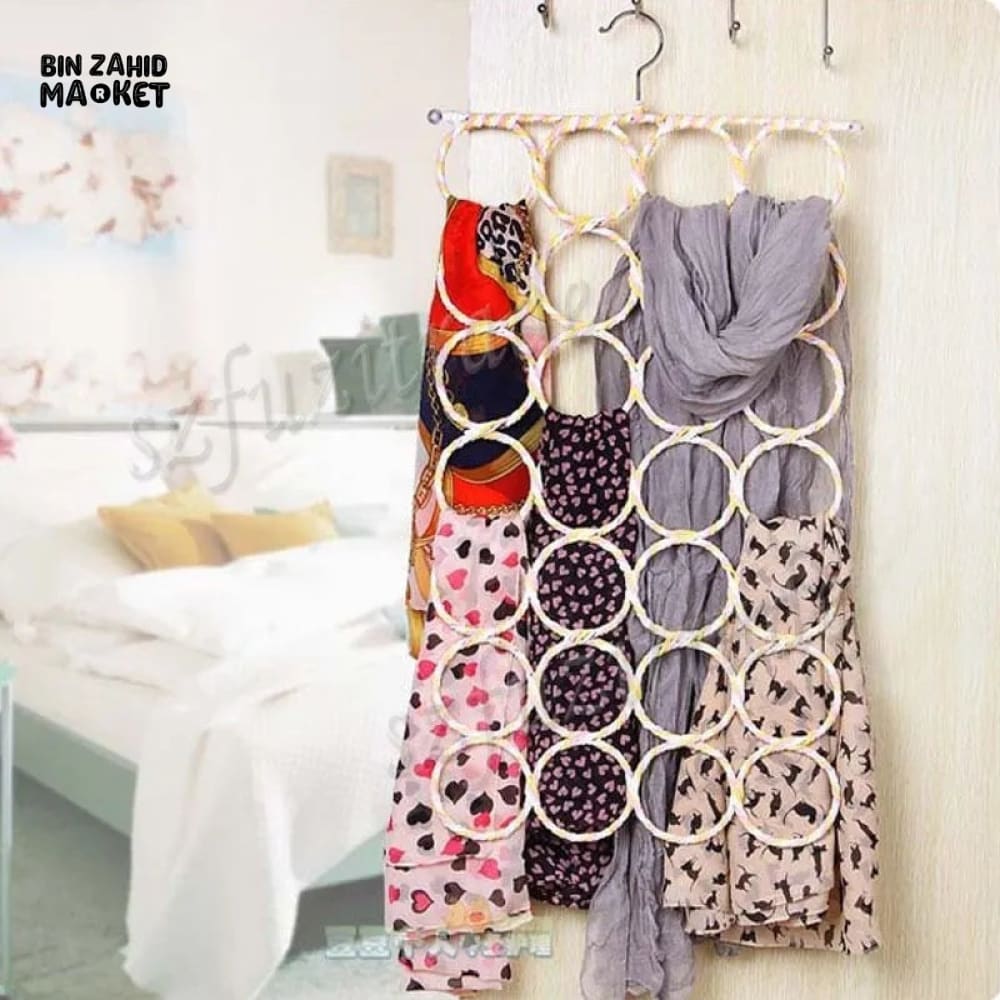 28X RINGS SCARF & SHAWL HANGER