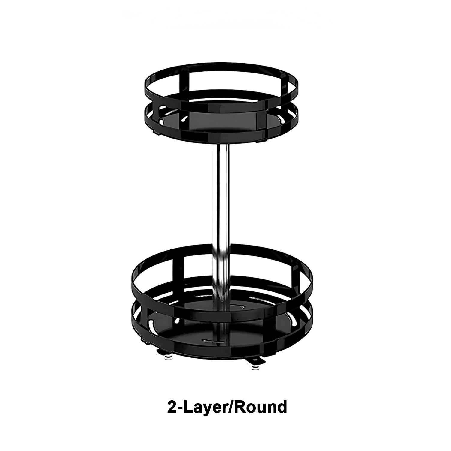 360° Rotatable Metal Storage Organizer by MATRIX 2 Layer Round