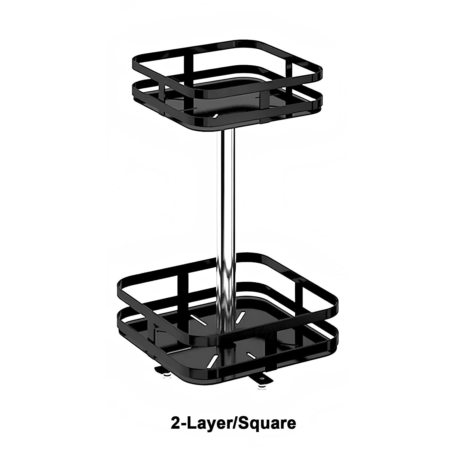 360° Rotatable Metal Storage Organizer by MATRIX 2 Layer Square