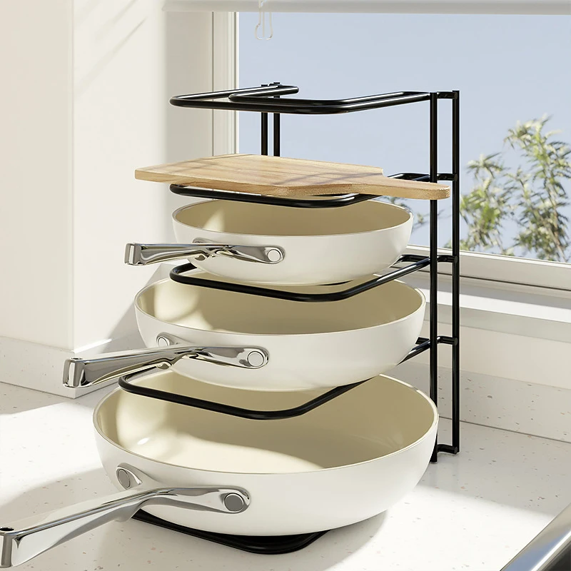 MODERN MULTI-FUNCTIONAL KITCHEN MULTILAYER POT COVER STORAGE RACK