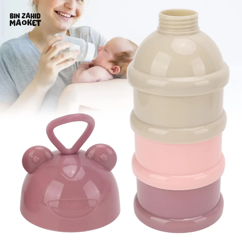 PORTABLE BABY MILK POWDER BOX REMOVABLE & EASY-TO-CARRY TODDLER SNACK CONTAINER