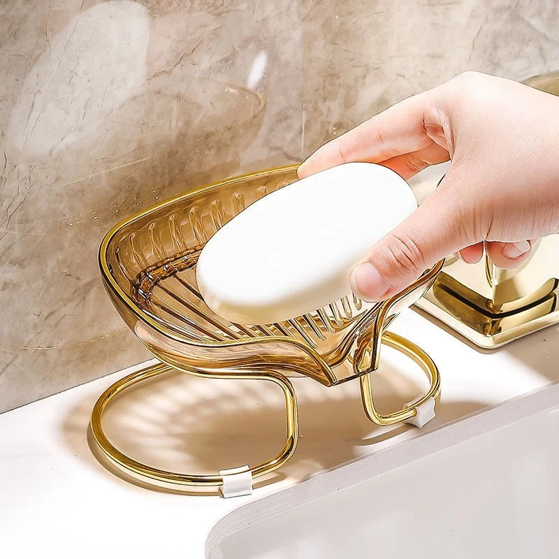 LUXORMOVE SOAP DISH LUXURY HOLDER WITH DRAIN WATER STORAGE TRAY.