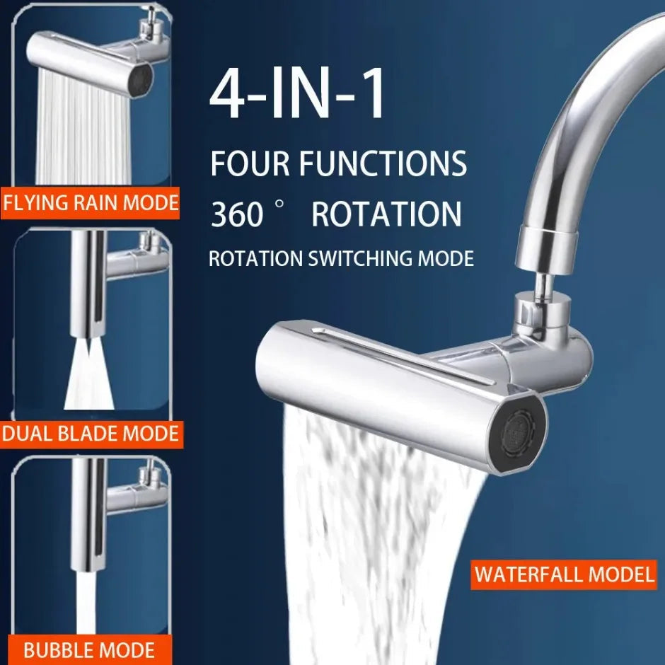 360° ROTATION 4IN1 MODES SINK SPLASH FAUCET