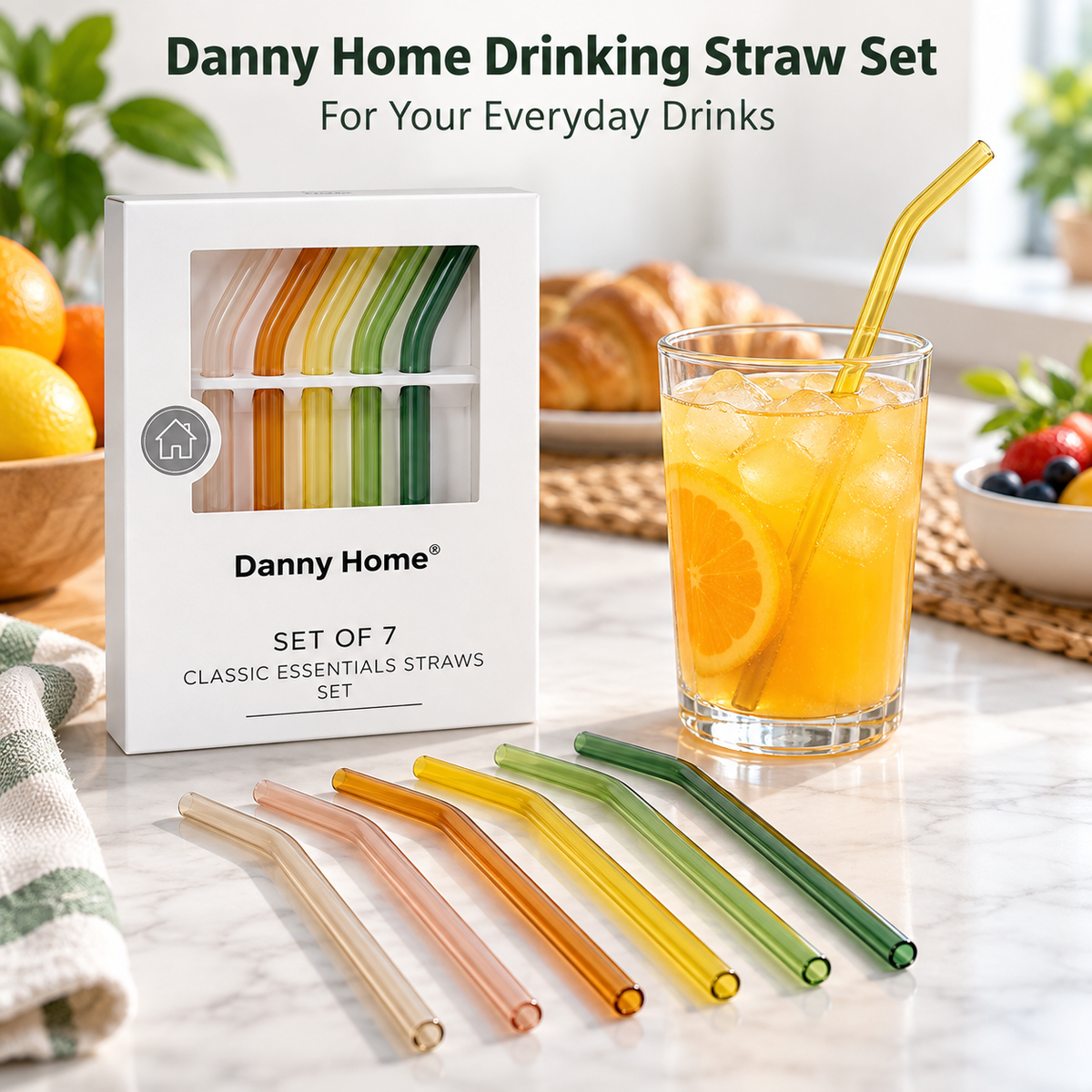 Danny Home 7 Piece Drinking Straw Set